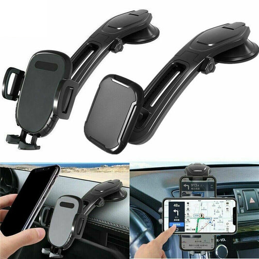 360° Rotatable Car Phone Holder – Dashboard Mount for GPS & Smartphones